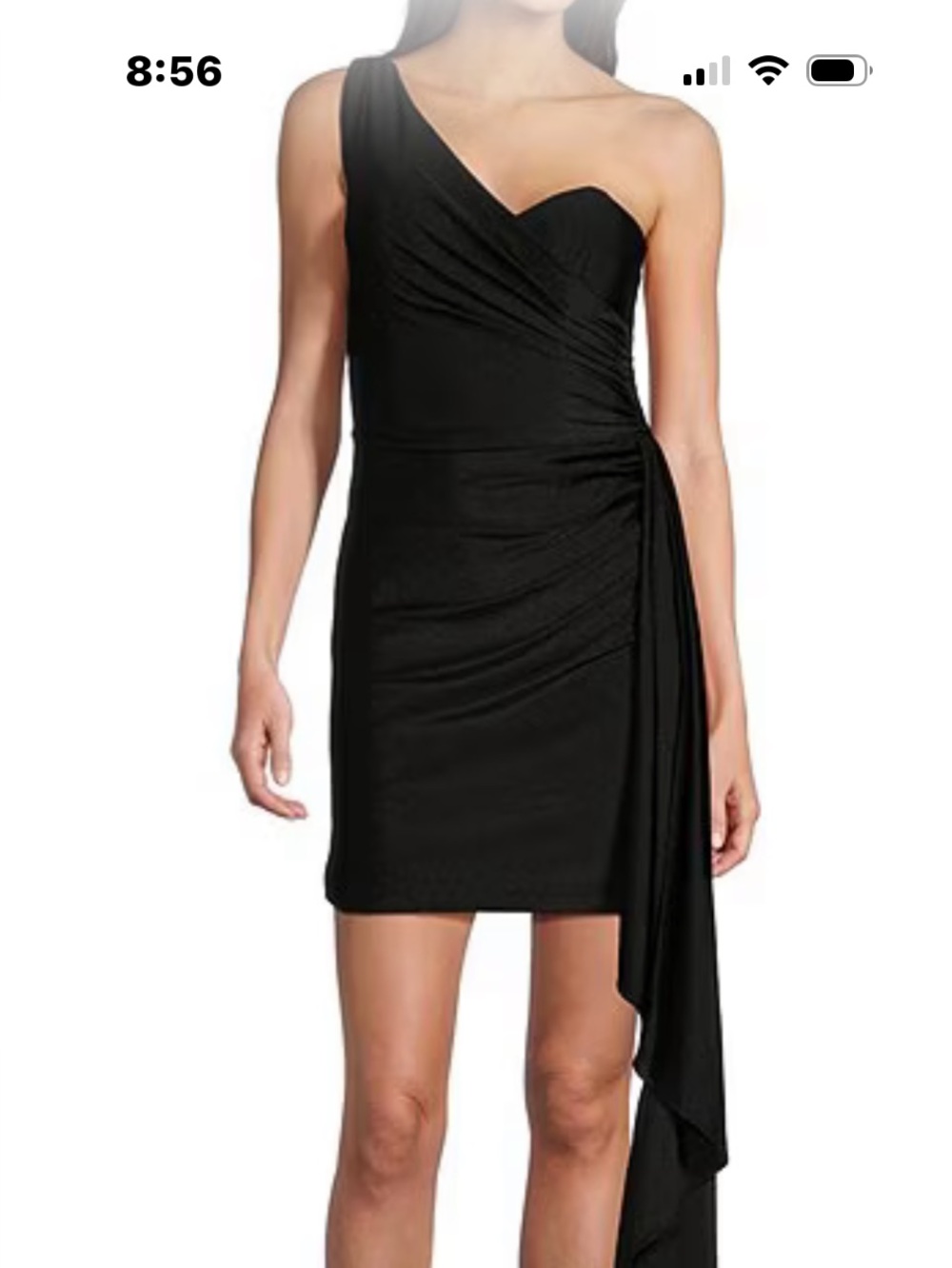 Gianni Bini Hot Pink One-Shoulder Draped Mini Dress - Picture 5 of 6